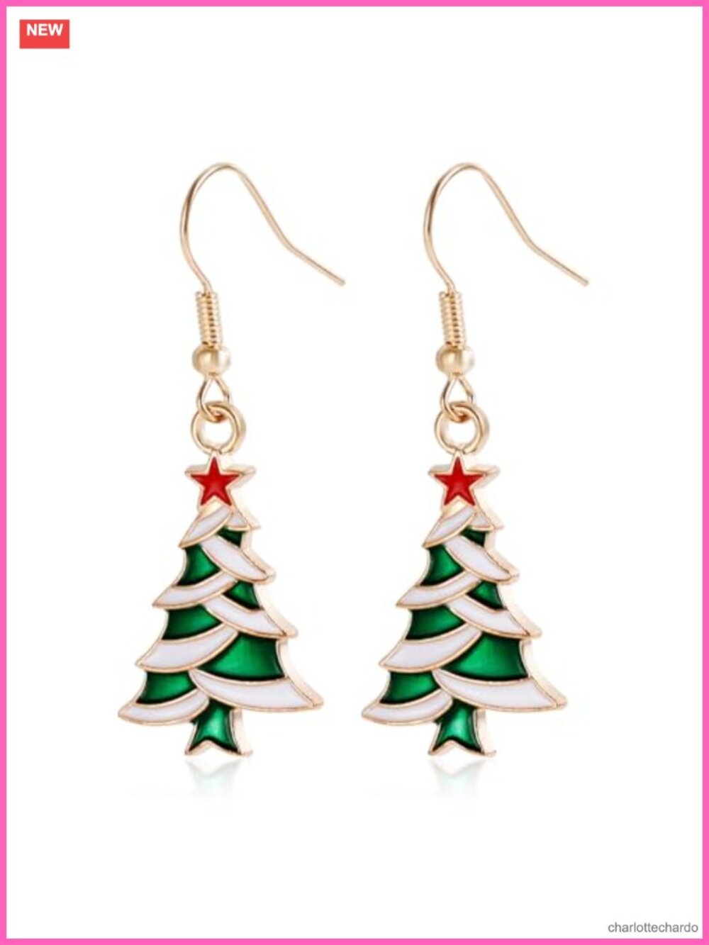 Christmas Dangle Earrings Zinc French Wire Holiday Party Jewelry